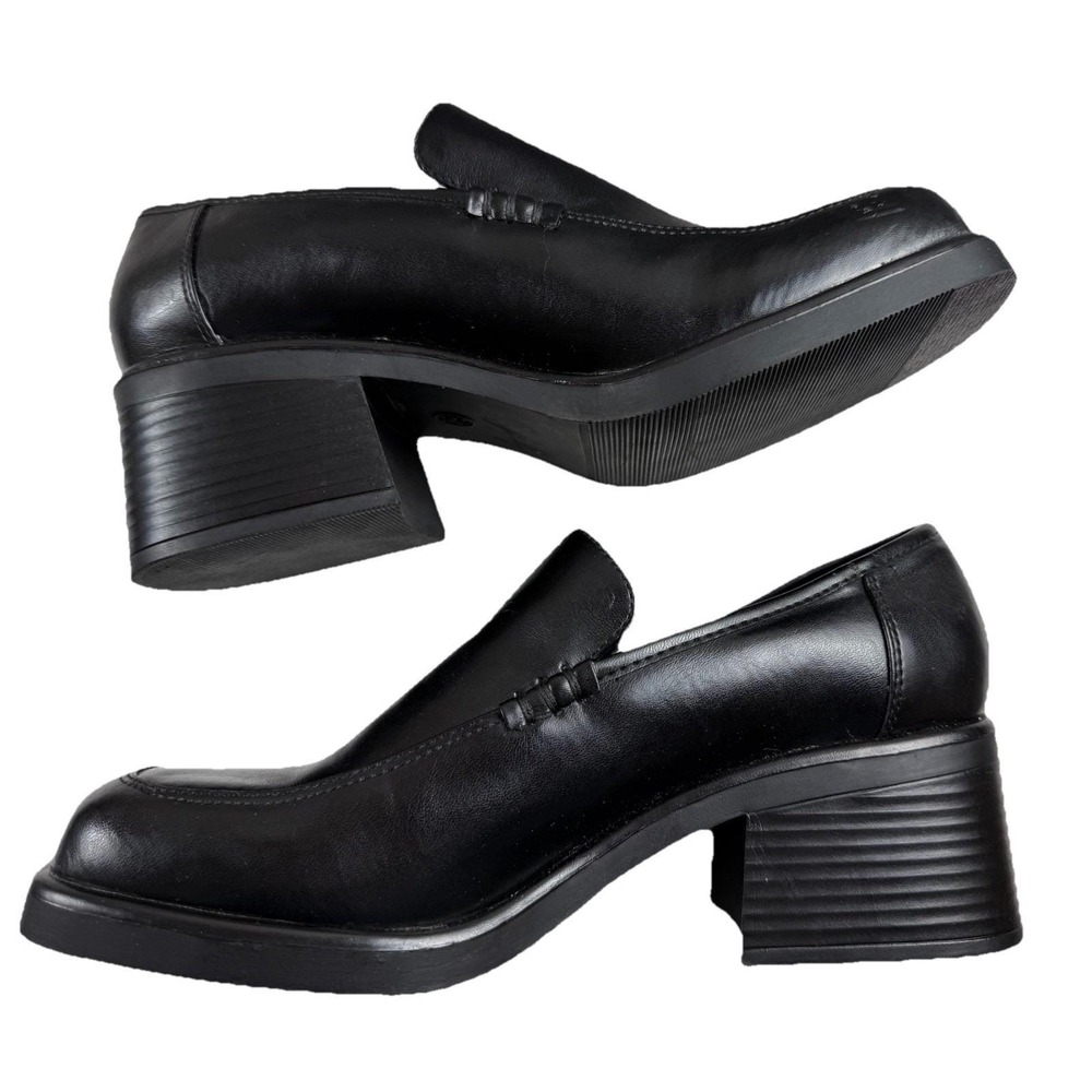 Skechers Y2K Black Platform Chunky Loafer Shoe Sz 8.5 Womens Grunge Goth Witchy - Picture 3 of 16